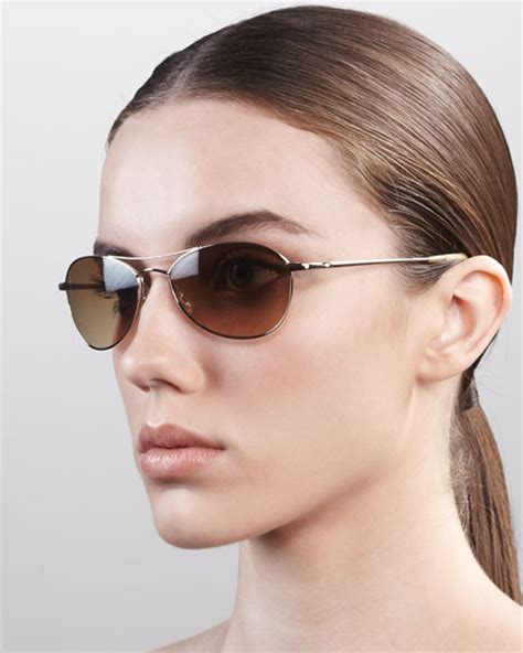 Oliver Peoples Aero 57 Metal Polarized Sunglasses Java