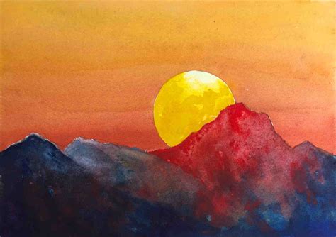Simple Sunset Drawing at GetDrawings | Free download