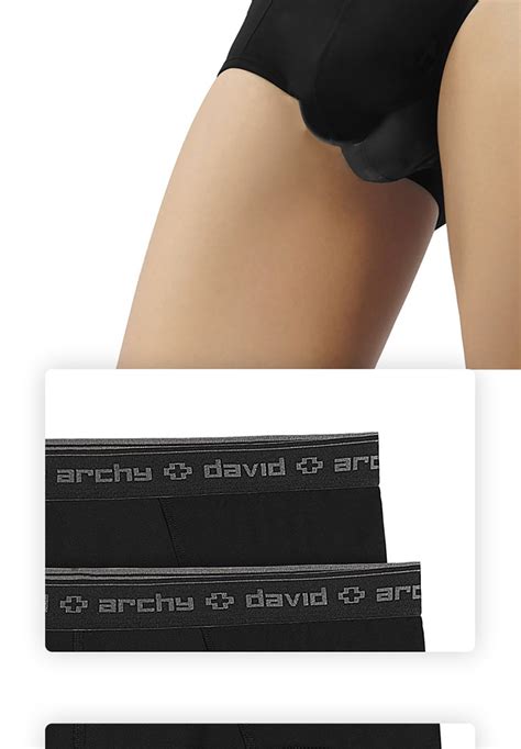 David Archyseparatec Brand Sexy Mens Briefs 4 Pack Micro Modal Big Bulge Dual Pouch Scrotums