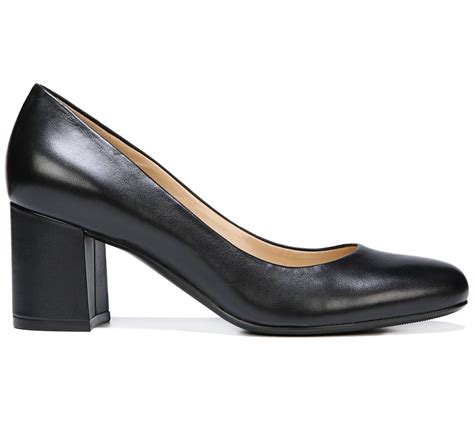 Naturalizer Block Heel Leather Pumps Whitney