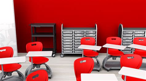 Middle/High School Interactive Lecture Classroom with Desks - Option A at School Outfitters