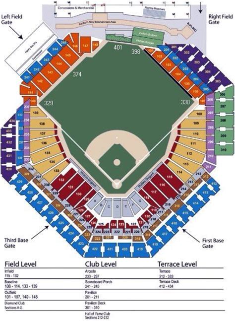 Citizens Bank Park Seating Chart With Rows And Seat Numbers
