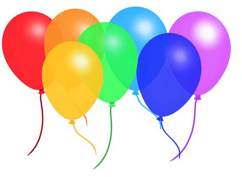 Colorful Balloons Clipart Materials Collage Sheets