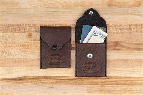 Leather Business Card Holder Mens And Womens Buffalo Billfold Company