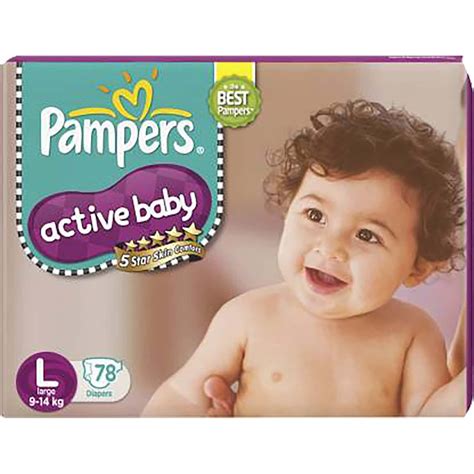 Pampers Active Baby Diapers Large 78 Count Medanand