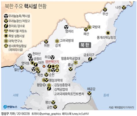 그래픽 북한 주요 핵시설 현황 연합뉴스
