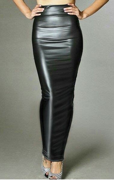 Long Leather Skirt Leather Pencil Skirt Leather Dresses Sexy Leather