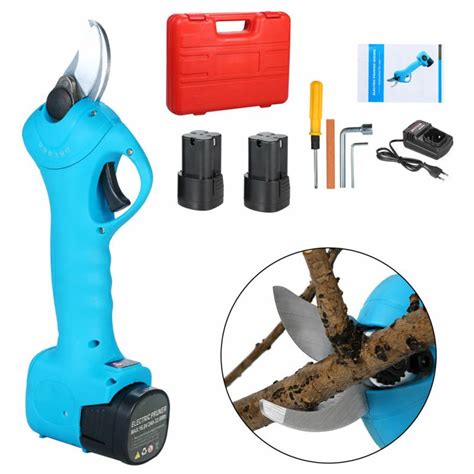 16 8V 2Ah Cordless Electric Pruner With Carrying Case And Maintenance