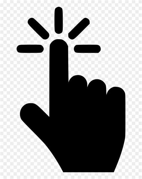Cursor Press Button Index Finger Pointer Point Click Icon Hd Png