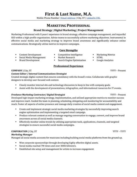 Advertising And Marketing Resume Sample Professional Resume Examples