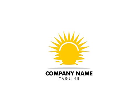 Abstract Sun Logo Design Template Decoration Yellow Company Vector