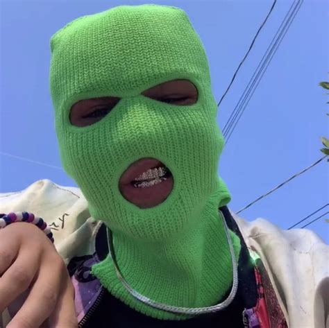 Green Gangsta Ski Mask Aesthetic Girl Ski Mask Wallpapers Wallpaper