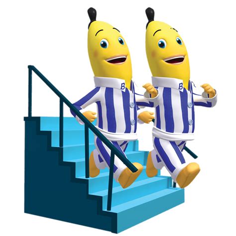 Bananes En Pyjama Descendent Les Escaliers Png Transparents Stickpng