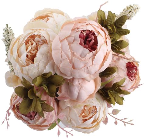 Fake Flowers Vintage Artificial Peony Silk Flower Wedding Home