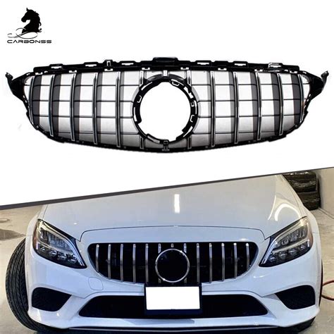 W205 C63 Gt Front Bumper Center Grille For Mercedes Benz Car Front