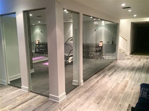 Glass Walls And Mirror Modern Home Gym New York By Haya Glass