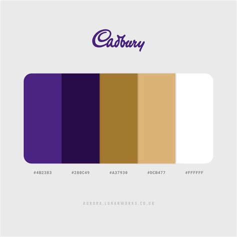 Cadbury Colour Palette Logo Color Schemes Flat Color Palette Color