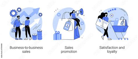 Product Promotion Abstract Concept Vector Illustration Set Business To