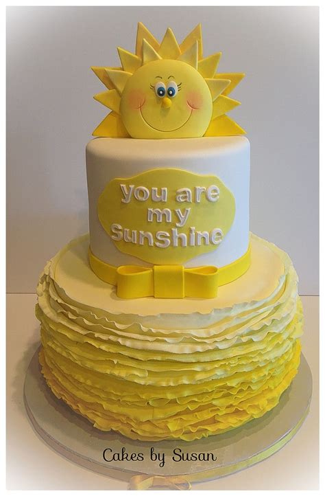 You Are My Sunshine Cake Sunshine Cake Baby Shower Cakes Sunshine
