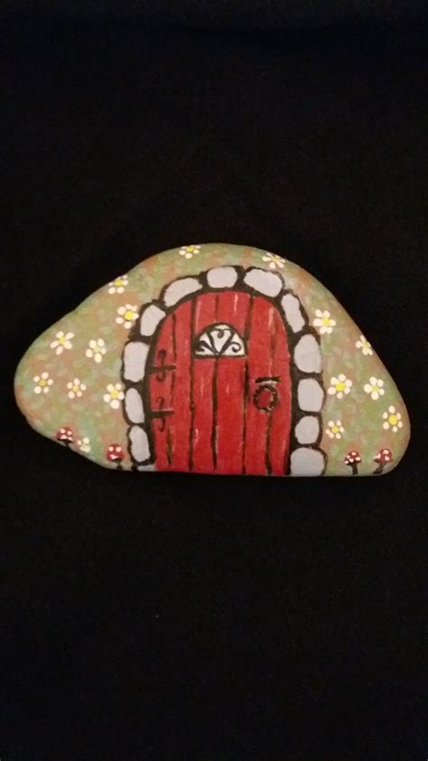 Fairy Door Painted Rock By Ellen Rock Painting Ideas Easy Rock