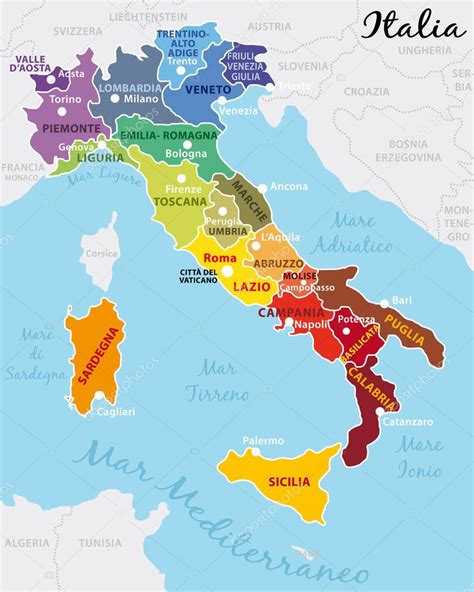 La ciencia del idiota (jad's 2012) Imágenes: mapa italia | Hermoso Colorido Mapa Italia Con ...