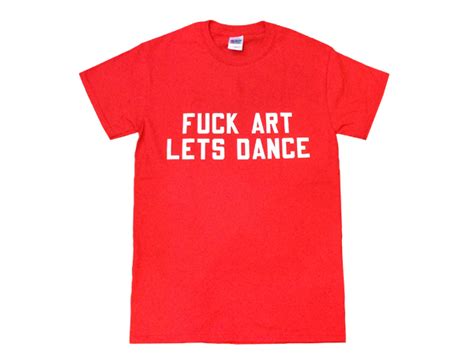 fuck art lets dance tシャツ red crime online store