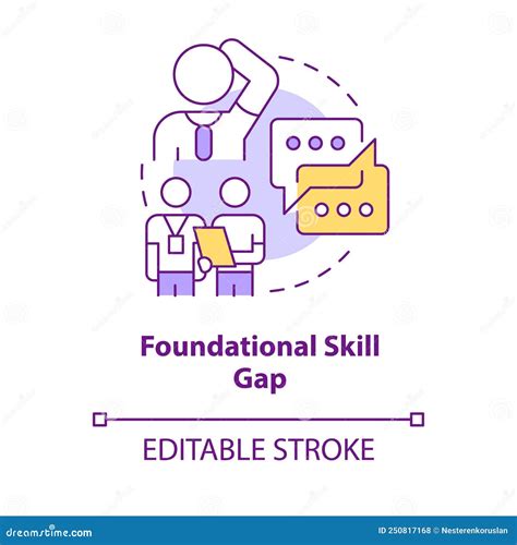 Foundational Skill Gap Concept Icon Stock Vector Illustration Of