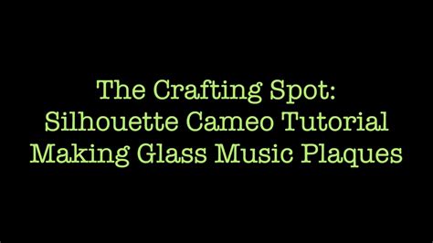 Diy spotify glass music plaque without cricut! Making The Glass Music Plaque (As Seen On Tik Tok & Facebook) Using Silhouette Cameo - YouTube