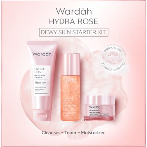 Hydra Rose Dewy Skin Starter Kit Wardah Indonesia