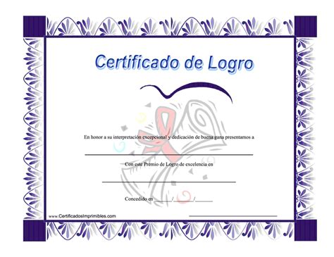 Certificado De Logro Download Printable Pdf Spanish Templateroller
