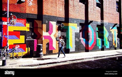 A Colorful Graffiti In Shoreditch London Stock Photo Alamy