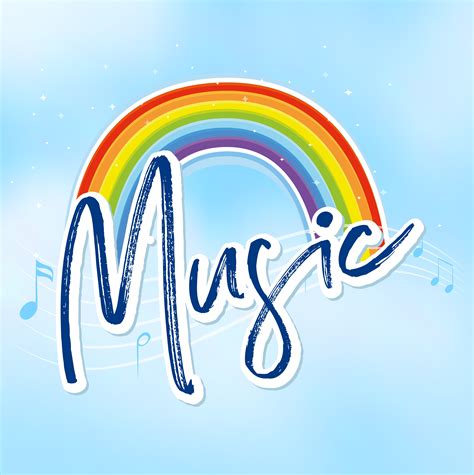 Rainbow And Music Notes In Background 520382 Vector Art At Vecteezy