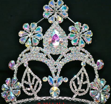 tiara pageant crowns rhinestone tiara queen crown crystal ab large