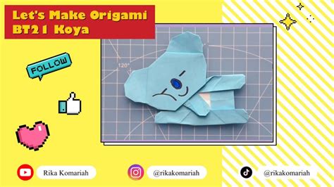 Orikame Happy Birthday Rm 🥳 Bts How To Make Origami Bt21 Koya