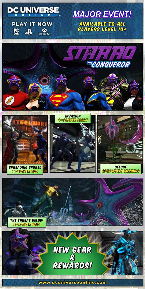 A brief shot of starro can be seen on the screen in waller's command center, and then a glimpse at the alien lifeform's arm a moment later. Now Available: Starro the Conqueror! | DC Universe Online