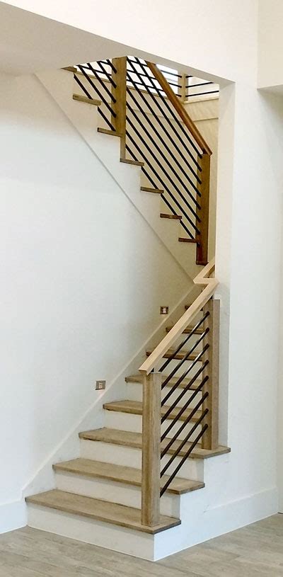 A handrail is in place to provide guidance on a stair. Modern Stair Railing only $12.50 - Stacked CAP-4000 for 3 ...