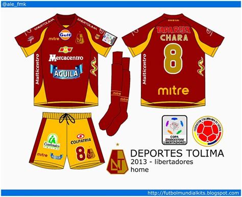 Deportes Tolima Of Colombia Home Kit For 2013 Soccer Uniforms