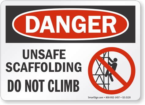 Scaffold Signs Over 40 Designs From Mysafetysign