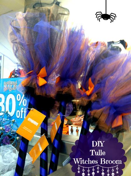 Install one or two of these in your garage, and you can keep your other tools organized as well. Witches Broom DIY with Tulle