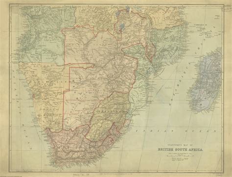 Stanfords Map Of British South Africa 1894 By Stanfords The Map Shop