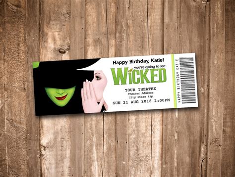 Wicked Ticket Printable