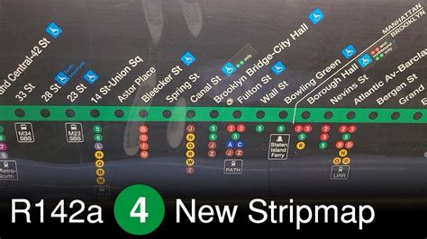 Nyc Subway R142a 4 Train New Stripmap Car 7751 Youtube