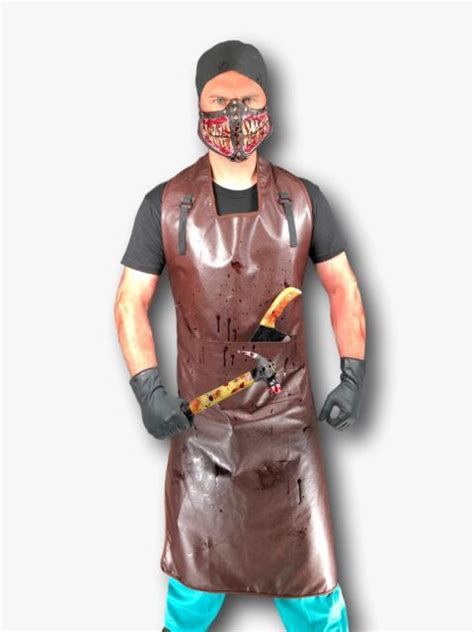 Scary Butcher Kit Halloween Horror Fancy Dress Costume Mens Hostel