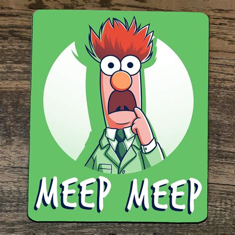 Mouse Pad Meep Meep Beaker Muppets Sign Junky