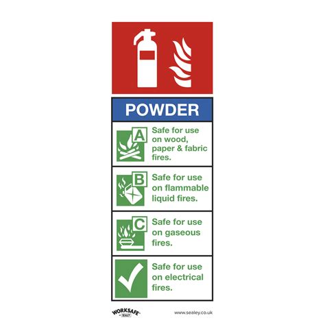 Safe Conditions Safety Sign Powder Fire Extinguisher Rigid Plastic