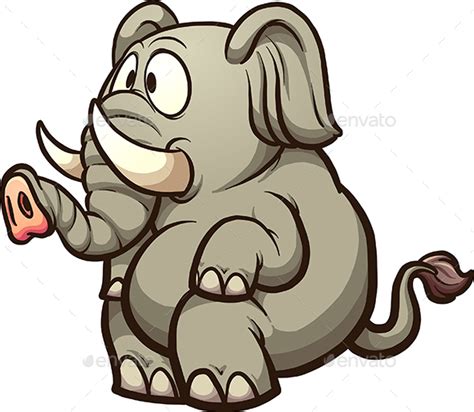Cartoon Elephant By Memoangeles Graphicriver