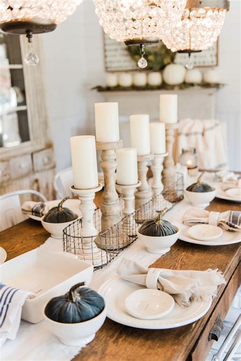 Create an inexpensive flower arrangement, and other ideas for your dining room table. 5 Easy Steps To Get The Perfect Fall Decor | Farmhouse ...