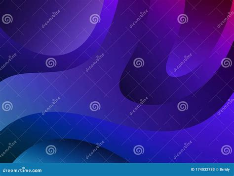 Abstract Blue And Purple Background With Waves Vector Minimal Banner