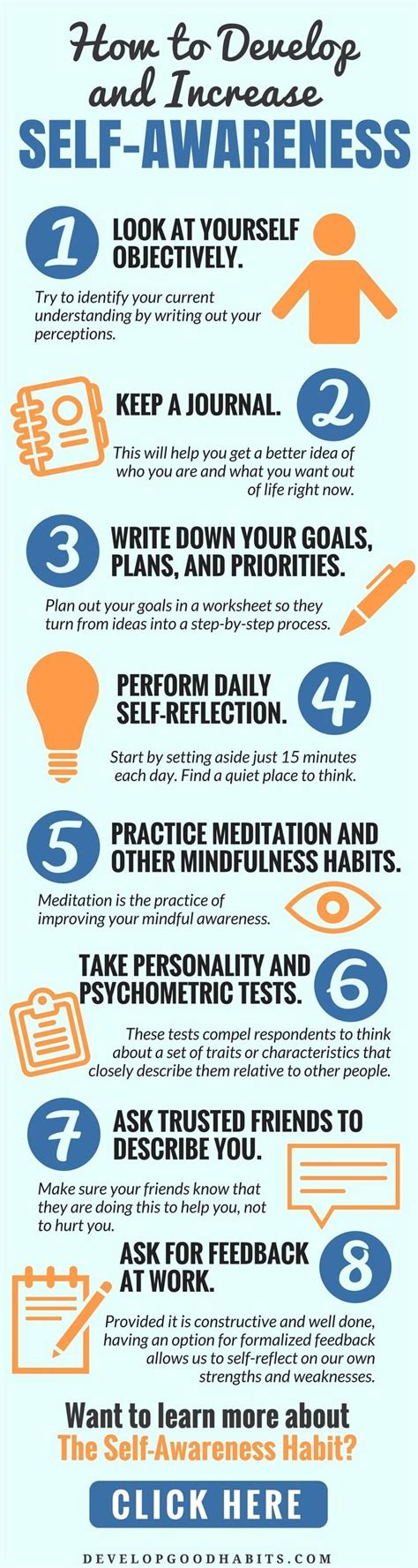 8 Ways To Be More Self Aware Throughout Life Self Awareness Self