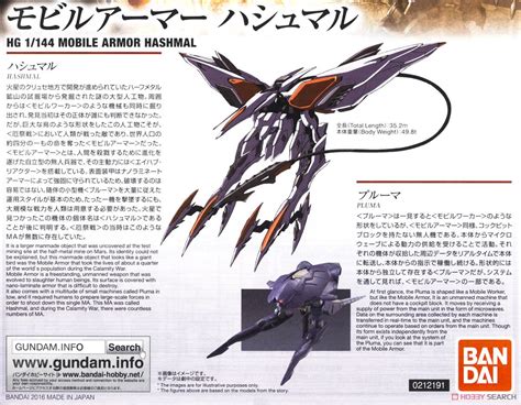 Gundam Guy Hg 1144 Mobile Armor Hashmal Release Info